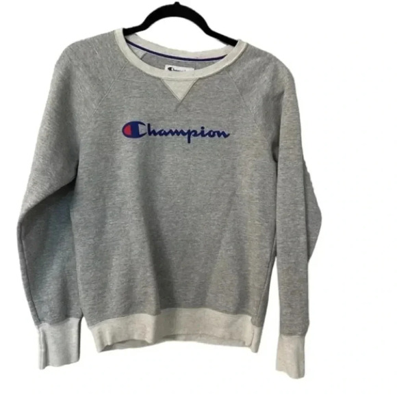 Champion Authentic Athleticwear Gray and White Crewneck Sweatshirt Size S GUC - Picture 1 of 8